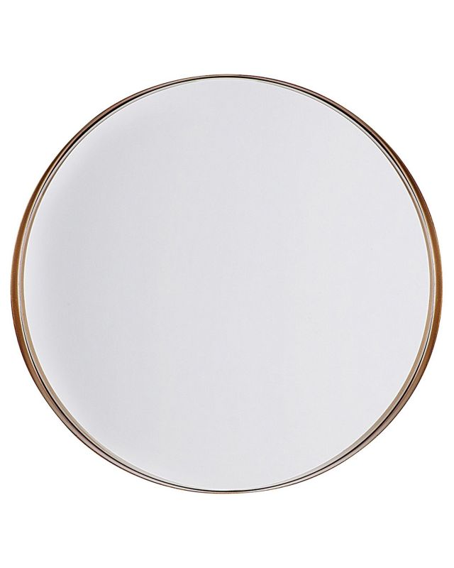 Lustro ścienne Piney 40 cm 40 cm Metal Miedziany 1 szt.