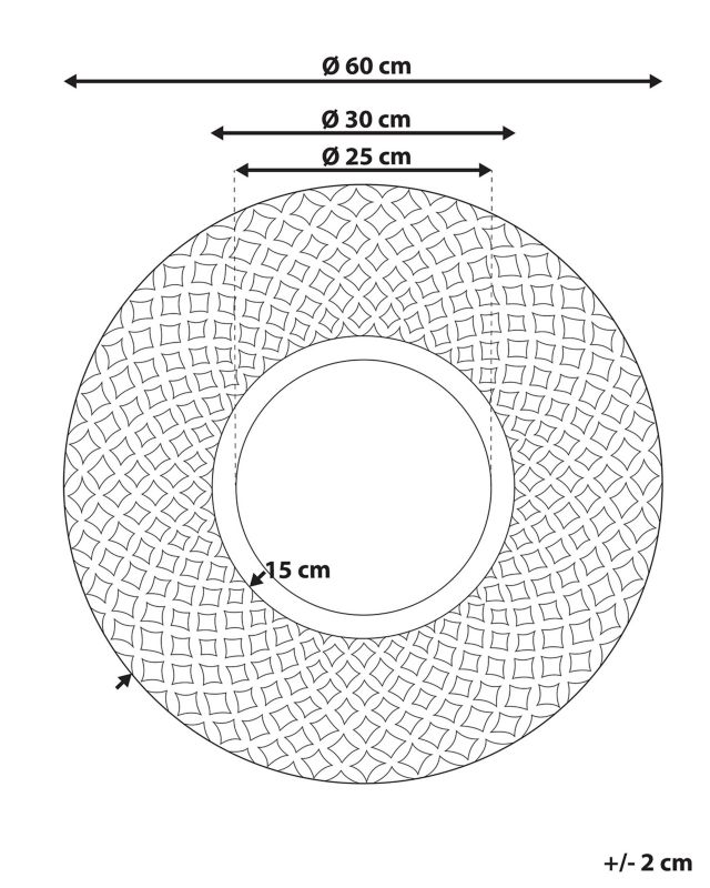 Lustro ścienne Pomaro 60 cm 60 cm Drewno Jasne drewno 1 szt.