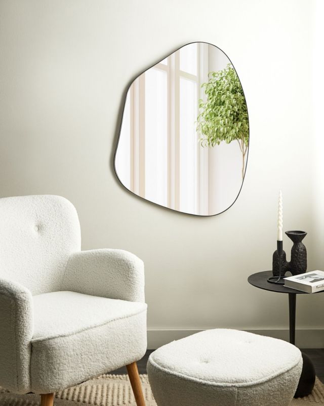 Lustro ścienne Puteaux 70 cm 92 cm Metal Czarny 1 szt.