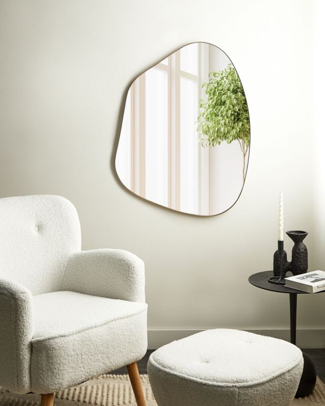 Lustro ścienne Puteaux 70 cm 92 cm Metal Złoty 1 szt.