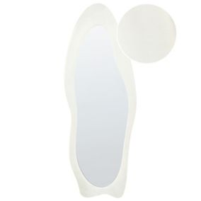 Lustro ścienne Reigny 57 cm 160 cm Welur Biały 1 szt.