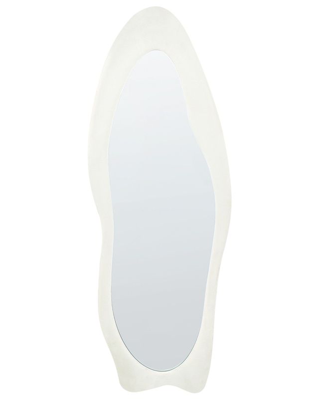 Lustro ścienne Reigny 57 cm 160 cm Welur Biały 1 szt.