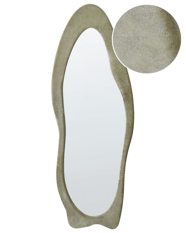 Lustro ścienne Reigny 57 cm 160 cm Welur Oliwkowy 1 szt.