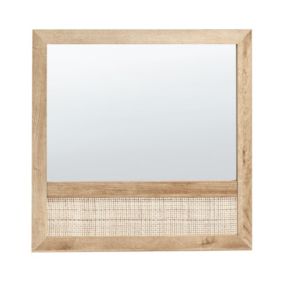 Lustro ścienne Rosell 60 cm 60 cm MDF Jasne drewno 1 szt.