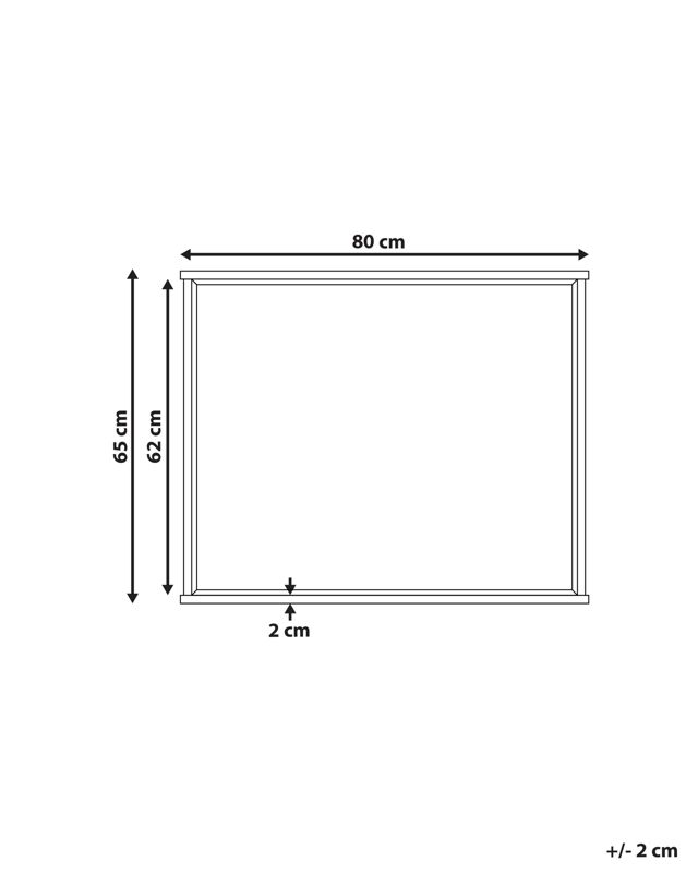 Lustro ścienne Rosell 80 cm 65 cm MDF Jasne drewno 1 szt.