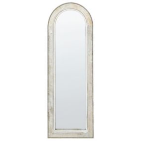 Lustro ścienne Sarry 31 cm 91 cm Drewno Biały 1 szt.