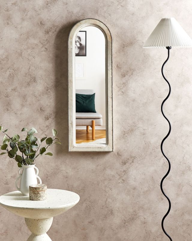 Lustro ścienne Sarry 31 cm 91 cm Drewno Biały 1 szt.