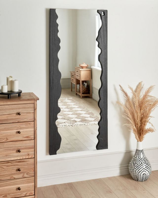 Lustro ścienne Saullcet 75 cm 175 cm Czarny 1 szt.