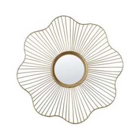 Lustro ścienne Sens 40 cm 40 cm Metal Złoty 1 szt.