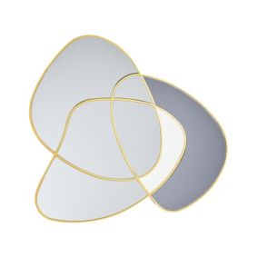 Lustro ścienne Tailly 99 cm 89 cm Złoty 1 szt.