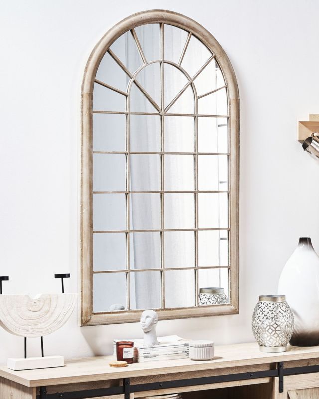 Lustro ścienne Trevol 77 cm 130 cm Metal Beżowy 1 szt.