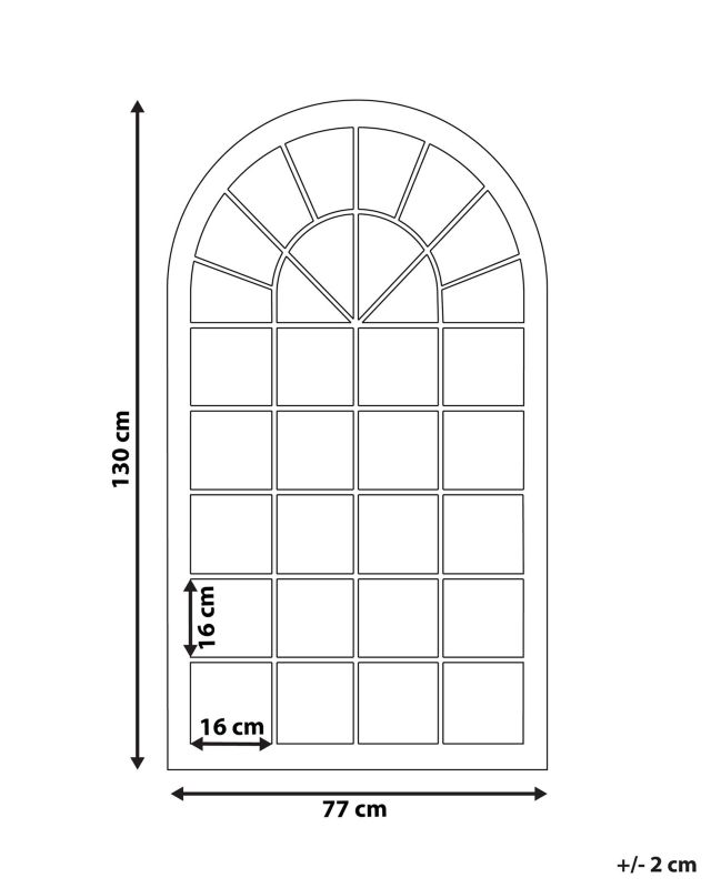 Lustro ścienne Trevol 77 cm 130 cm Metal Beżowy 1 szt.