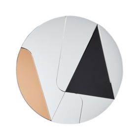 Lustro ścienne Trouville 80 cm 80 cm Czarno-złoty 1 szt.
