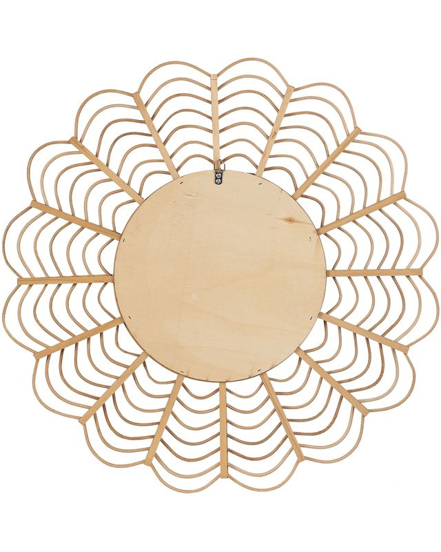 Lustro ścienne Tumbit 60 cm 60 cm Drewno bambusowe Naturalny 1 szt.