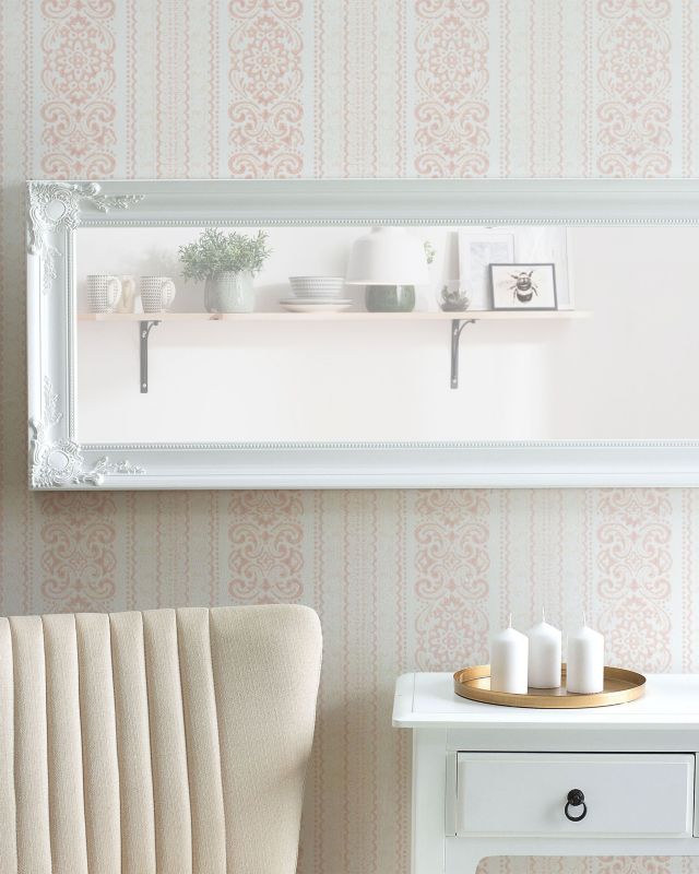 Lustro ścienne Vars 51 cm 141 cm Biały 1 szt.
