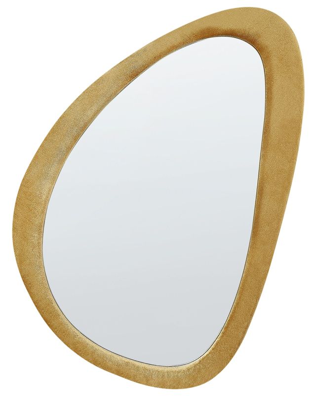 Lustro ścienne Venas 61 cm 91 cm Welur Musztardowy 1 szt.
