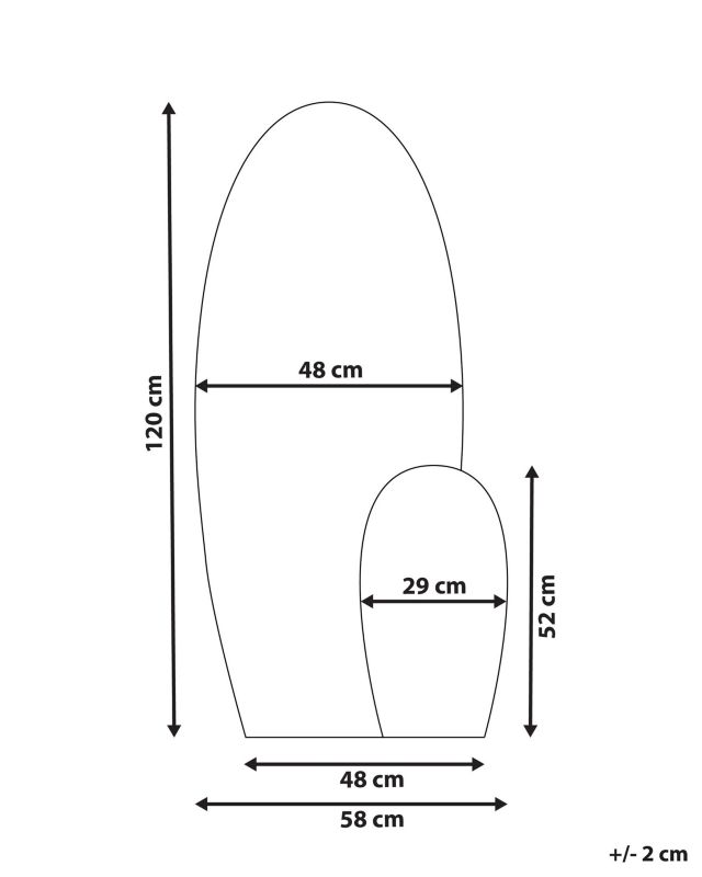 Lustro ścienne Vierzon 58 cm 120 cm Czarny 1 szt.