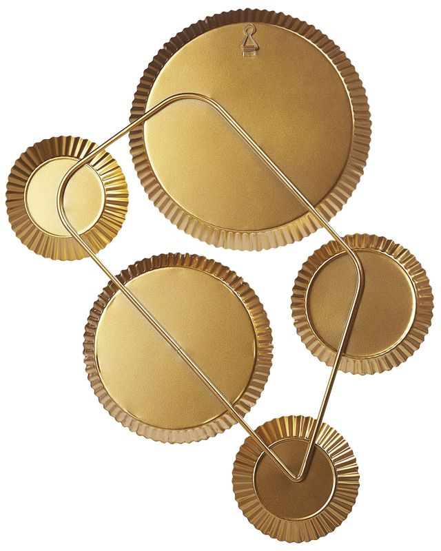 Lustro ścienne Wattrelos 36 cm 55 cm Metal Złoty 1 szt.