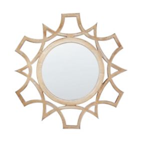 Lustro ścienne Zapopan 60 cm 60 cm Jasne drewno 1 szt.