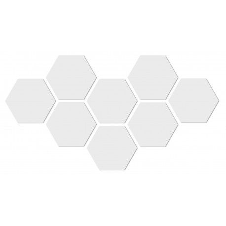 Lustro dekorecyjne akrylowe Gockowiak w kształcie plastów miodu Hex srebrne 8szt
