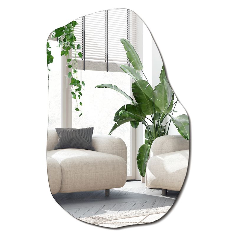 Lustro do Salonu i Łazienki Wallfluent 80 x 52 cm Stylowe Funkcjonalne Nieregularne 1 szt.
