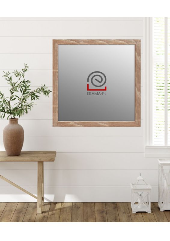 Lustro kwadratowe z serii HIT Erama 40 x 40 cm w ramie sonoma jasna 1szt.