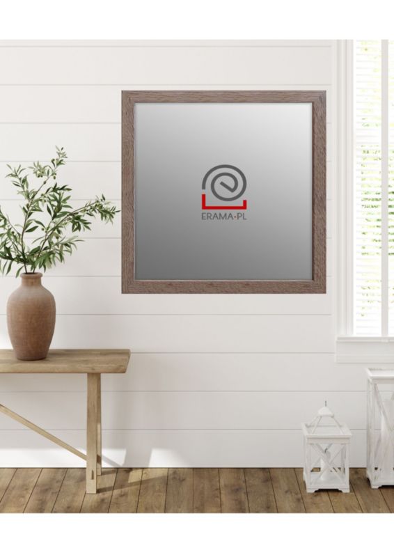 Lustro kwadratowe z serii HIT Erama 40 x 40 cm w ramie sonoma truflowa 1szt.