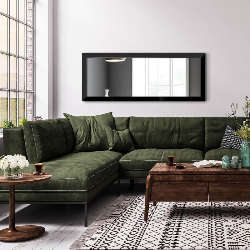 Lustro Lahti 47 x 127 cm w ramie czarne
