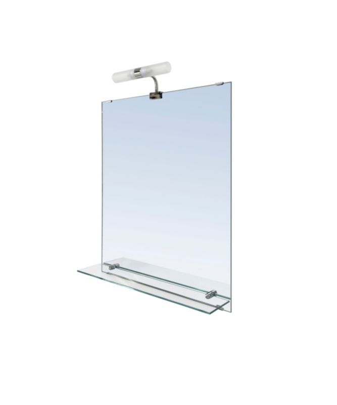 Lustro LED GoodHome Clarach 50 x 60 cm z półką
