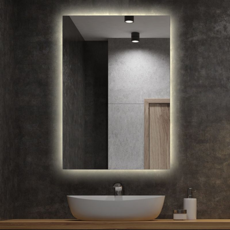 Lustro LED Tulup 100x70 cm Ciepły Podświetlane Do Wizażu 1 szt.