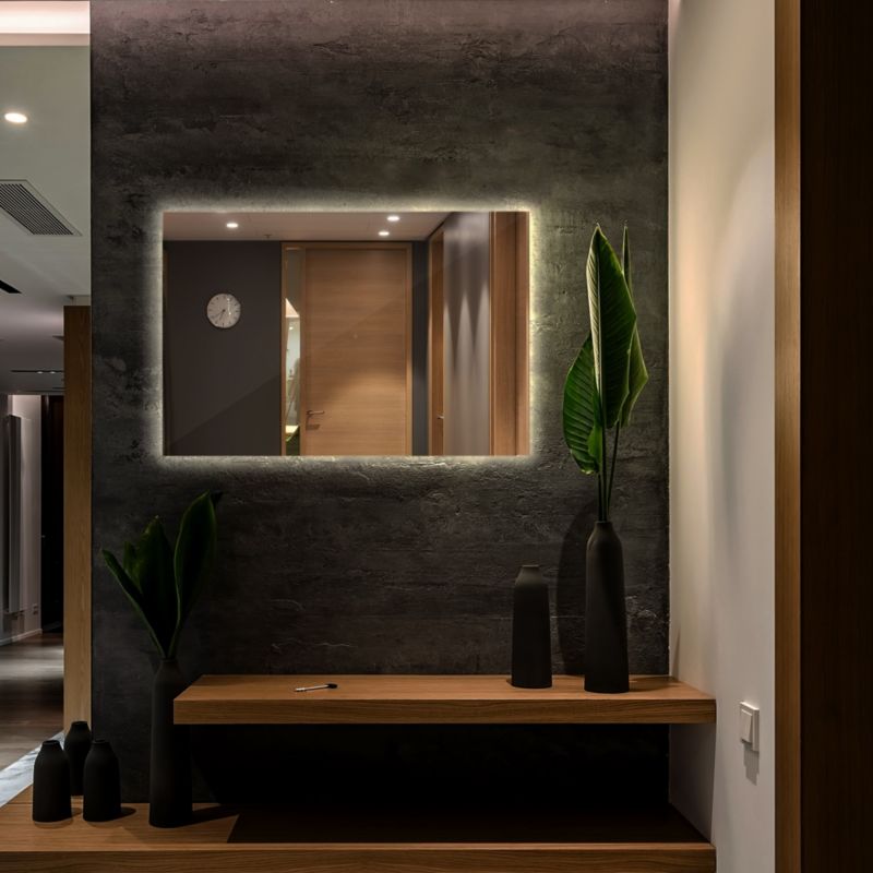 Lustro LED Tulup 100x70 cm Ciepły Podświetlane Do Wizażu 1 szt.