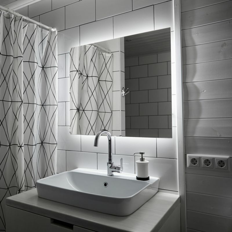 Lustro LED Tulup 100x70 cm Neutralny Nowoczesne Do Salonu 1 szt.