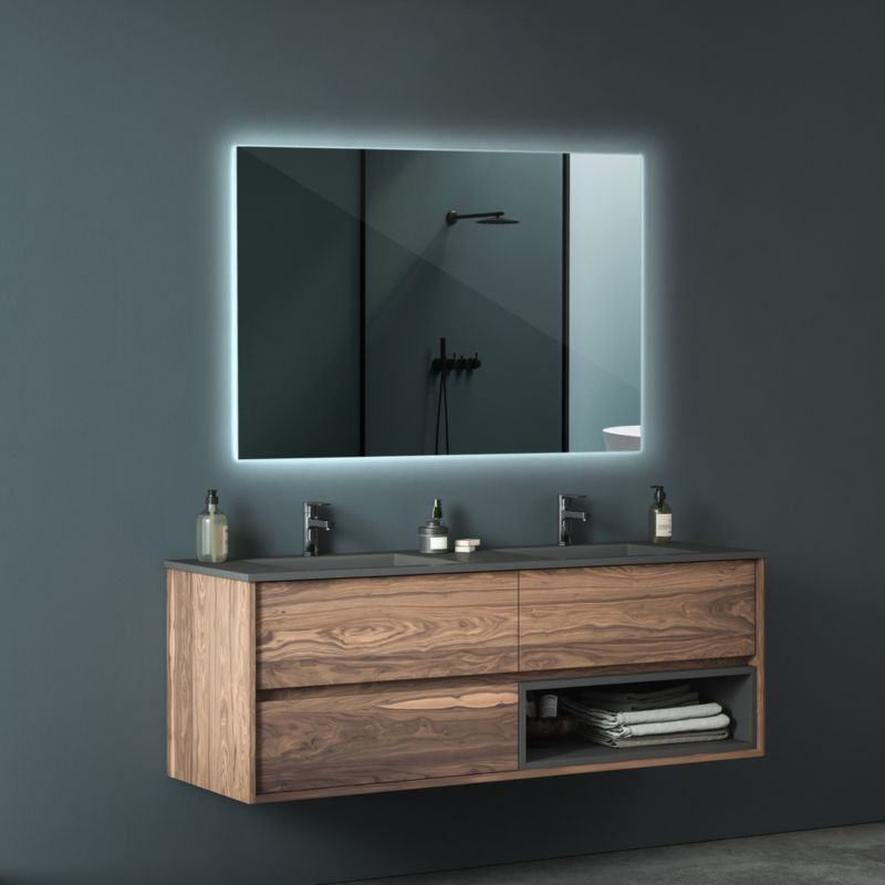 Lustro LED Tulup 70x50 cm Zimny Glamour Do Sypialni 1 szt.