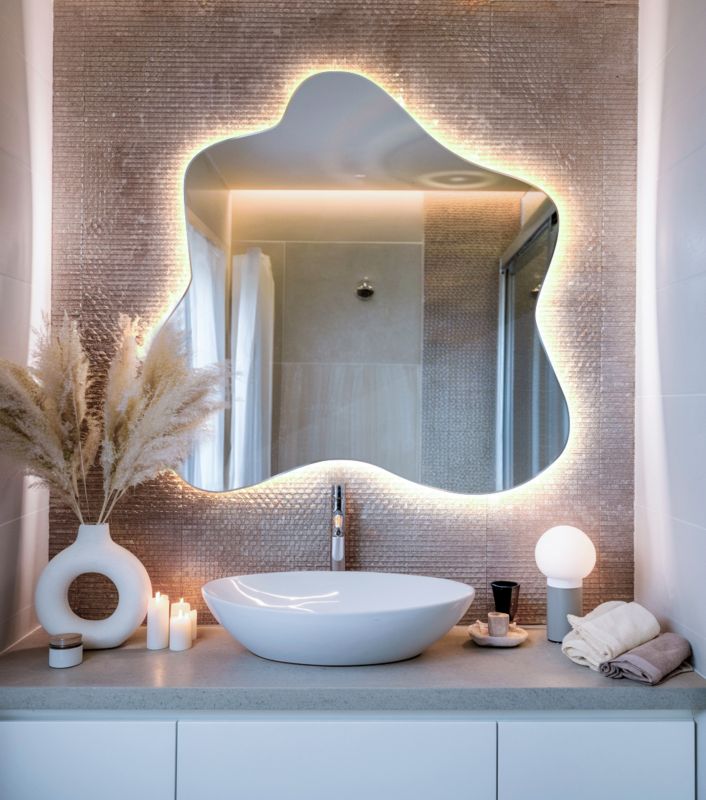 Lustro LED Tulup Neutralna Barwa 48x48 cm 1 szt.