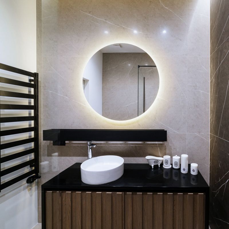 Lustro LED Tulup Okrągłe 70 cm Ciepły Uniwersalne Do Salonu 1 szt.