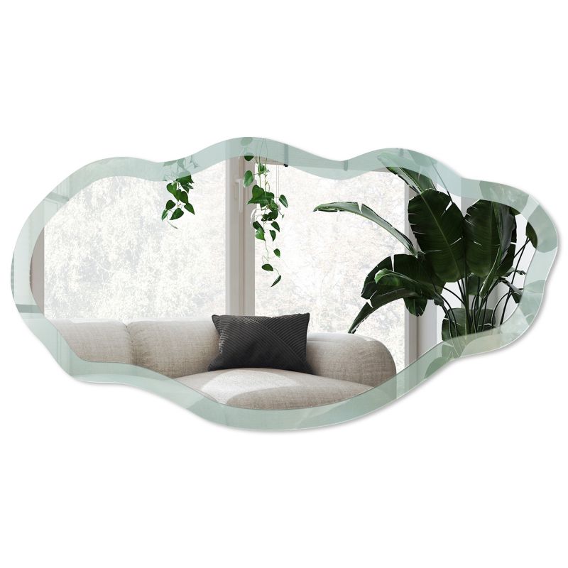 Lustro nieregularne w ramie Wallfluent 52x97 cm Pastelowa harmonia Do przedpokoju / Do holu / Do korytarza 1 szt.