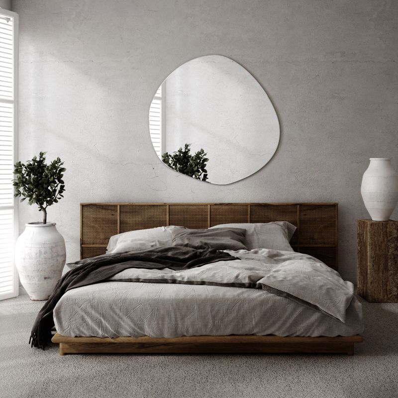 Lustro Nieregularny Kształt Wallfluent 58 x 58 cm Do Łazienki Sypialni 1 szt.