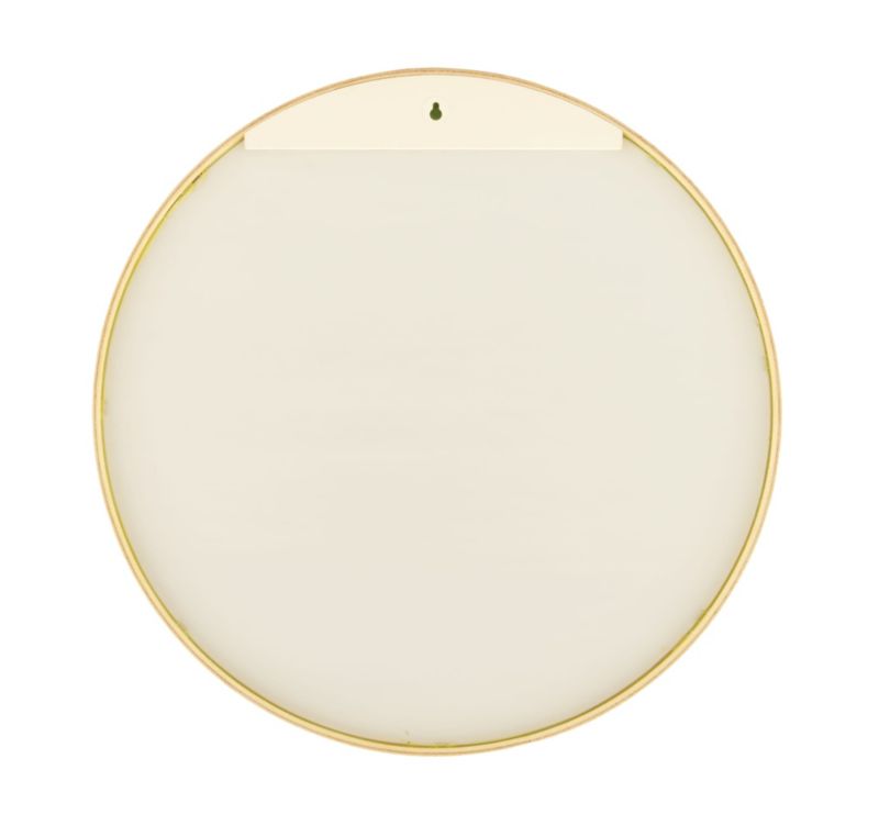 Lustro okrągłe BD art drewniane skandynawskie 50 cm naturalne głębokie 1szt.