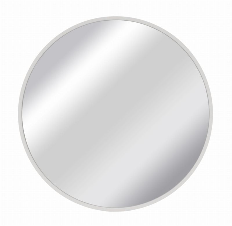 Lustro okrągłe BD ART drewniane skandynawskie 60 cm białe 1szt.