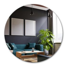 Lustro okrągłe duże Tulup 100 cm bezramowe eleganckie 1 szt.