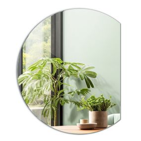 Lustro okrągłe Tulup 63 x 70 ze ściętym bokiem do salonu 1 szt.