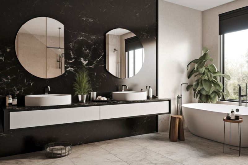 Lustro okrągłe Tulup 74 x 90 ścięte do salonu 1 szt.