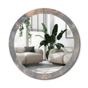 Lustro Okrągłe Tulup Vintage Beton 90 cm Industrialne Na Podkładzie 1 szt.