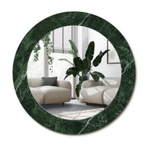 Lustro Okrągłe Tulup Zielony Marmur 60 cm Eleganckie Na Podkładzie 1 szt.