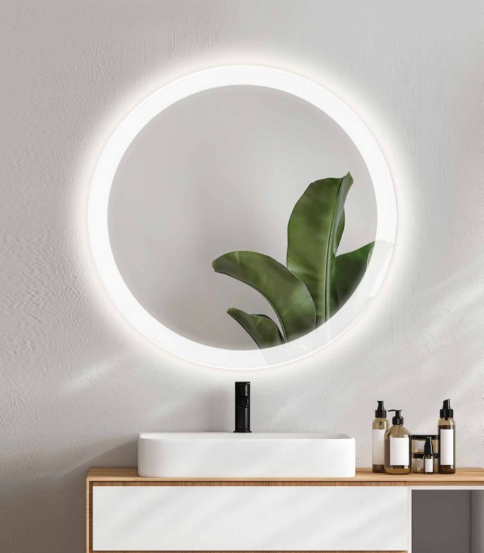 Lustro okrągłe Vetro Verde Venezia 50 cm z oświetleniem LED Vetro Verde 1 szt.