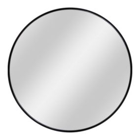 Lustro okrągłe Dubiel Vitrum Nico 70 cm w ramie czarne