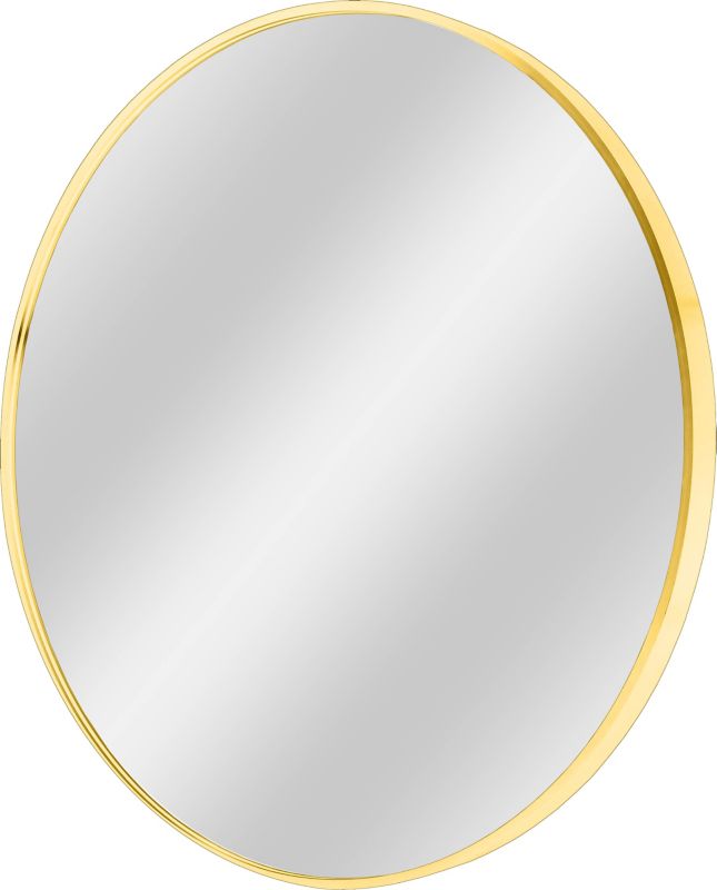 Lustro okrągłe Dubiel Vitrum Nico 70 cm w ramie złote