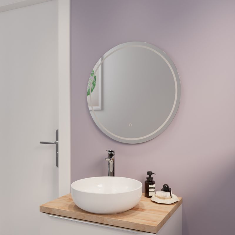 Lustro okrągłe LED GoodHome Allalin 60 cm