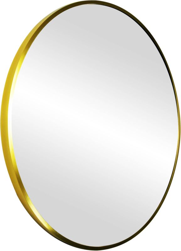 Lustro okrągłe Sepio 70 cm złoty połysk
