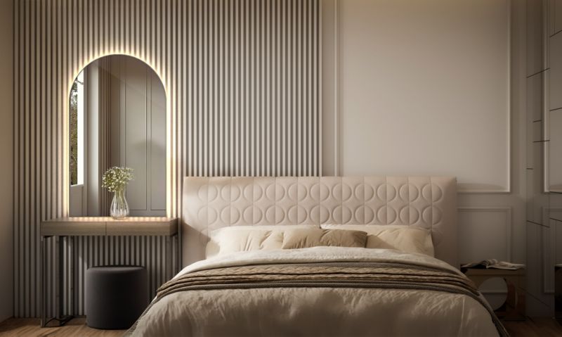 Lustro Owalne Ścięte LED Tulup 40x70 cm Neutralne Do Sypialni 1 szt.